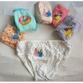 6PACK Adorable Disney Princess Prints Cotton Girls Panties(2-14Yrs)