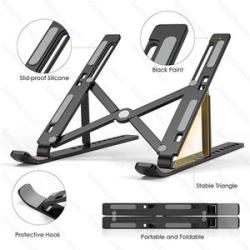 ABS Foldable Laptop Stand For Laptop - Black