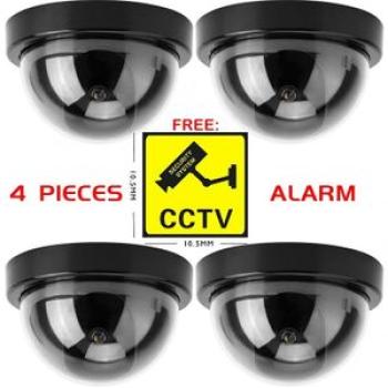 4 SET CCTV Dummy Camera Flashing Led Fake Camera Power Secur