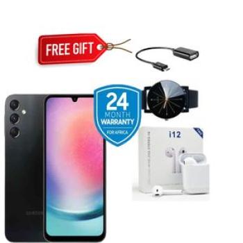 Galaxy A24, 6.5", 128GB + 6GB, 50MP, (Dual SIM), 5000mAh, Black + Free Gifts