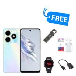 SPARK 20,UPTO 8GB RAM &128GB ROM,DISK,BUDS,WATCH & OTG CABLE