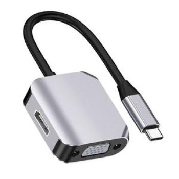 HW-6002 2 In 1 Type-C / USB-C Adapter