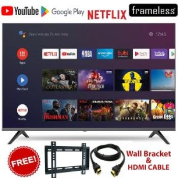 HTC3200S- 32" inch Smart & DIGITAL, Android TV, HD-Netflix,Inbuilt Decoder+BRACKET+HDMI CABLE