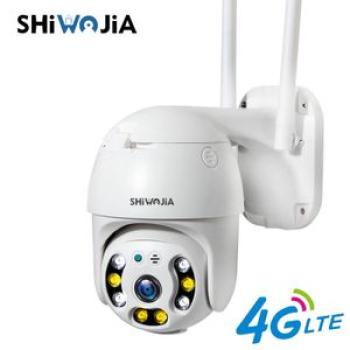 Shiwojia Smart Ip Camera Ptz Dome 4g Sim Lte Video Surveillance Outdoor Ecurity Monitor 1080p H.265x