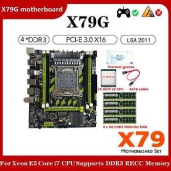 X79G LGA2011 Motherboard+E5 2670 V2 CPU+4X4G DDR3 RAM+Therma