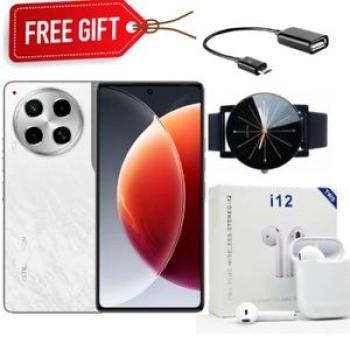 Camon 30, 6.78" Display,  256GB ROM + 16GB (8GB + 8GB) RAM 4G (Dual SIM) - 5000mAh - Salt White + Fr