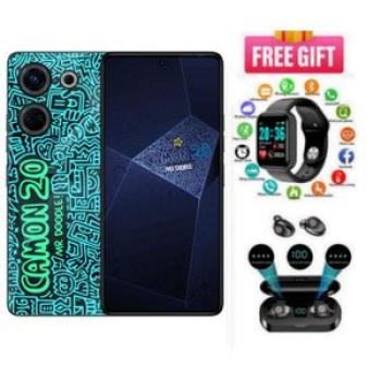 CAMON 20 Pro 4G Mr Doodle Edition (Night), 6.67", 256GB, 8GB+8GB Extended RAM (Dual SIM), 5000mAh CR