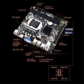 H61 Desktop Motherboard H61ME LGA1155 2XDDR3 Slots Up to 16