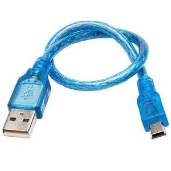 USB 2.0 AM To Mini USB Male Adapter Cable , Length: 30cm Blue
