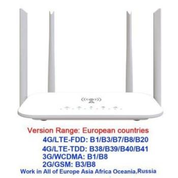 Network Wifi Router With SIM Card Slot Mobile Hotspot CAT4 32 Users 4External Antennas 300Mbps Can C