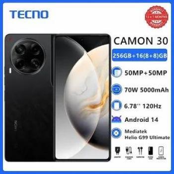 Camon 30 6.78" 120Hz AMOLED 256GB+16(8+8)GB RAM MTK Helio G99 70W 5000mAh 50MP Dual Speaker Android