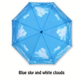 1pc Windproof Compact Travel Umbrella - 8 Ribs, Automatic Open/Close, Foldable, Reinforced Canopy,