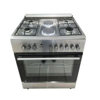 Cooker, Standing, 4 Gas Burners + 2 Electric Plates, Electric Oven  60×90. I-9012T