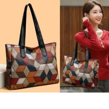 Women`s Fashion Large Capacity PU Shoulder Bag Tote Bag