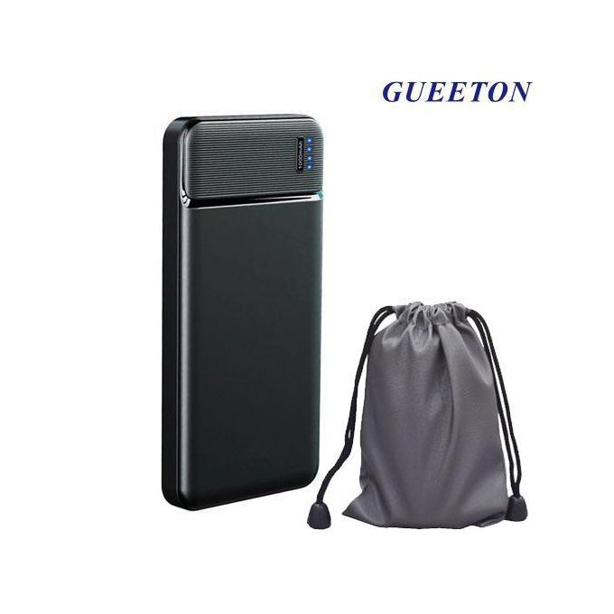 10000mAh Power Bank LCD Compact Slim Fast Charge black