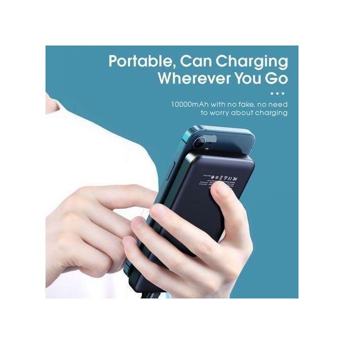 10000mAh Power Bank LCD Compact Slim Fast Charge black — view 2
