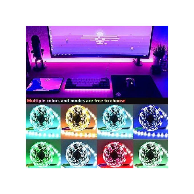 10M RGB Bluetooth Control LED Strip Lights 12V USB Color Changing TV PC Back Light — view 3