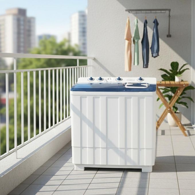 12KG Twin Tub Top Load Washing Machine - Turbo Dry, Rodent Protection, Washes Duvets — view 3