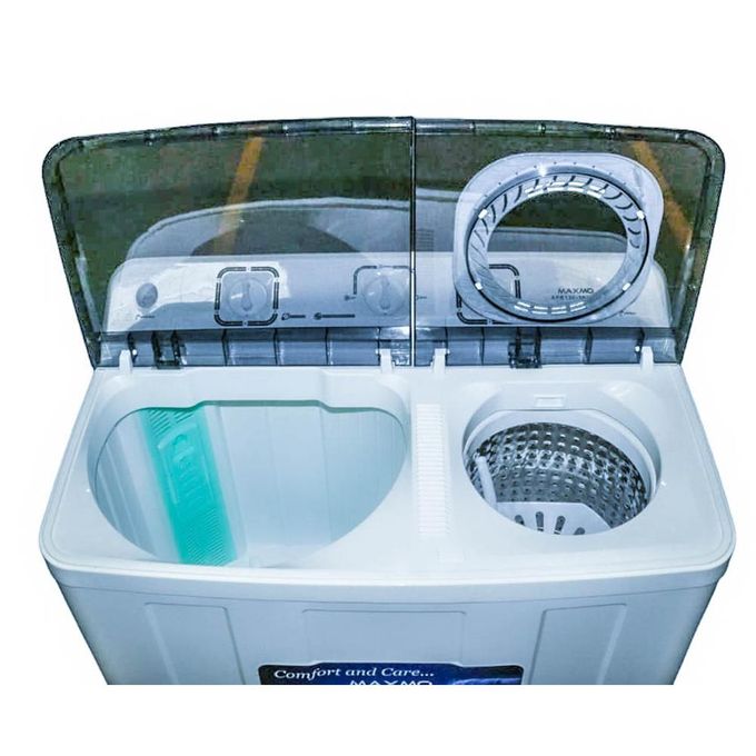 13kg Semi Automatic Twin Tub Washing Machine, White & Green — view 3