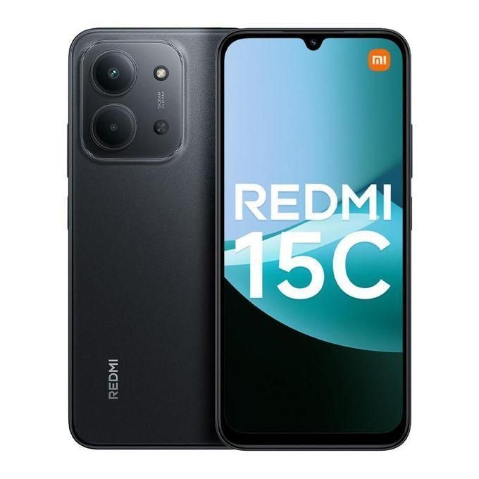 15C By Xiaomi, 4G, 6.9", 8GB RAM + 256GB, 6000mAh, Black (25 Months Warranty)