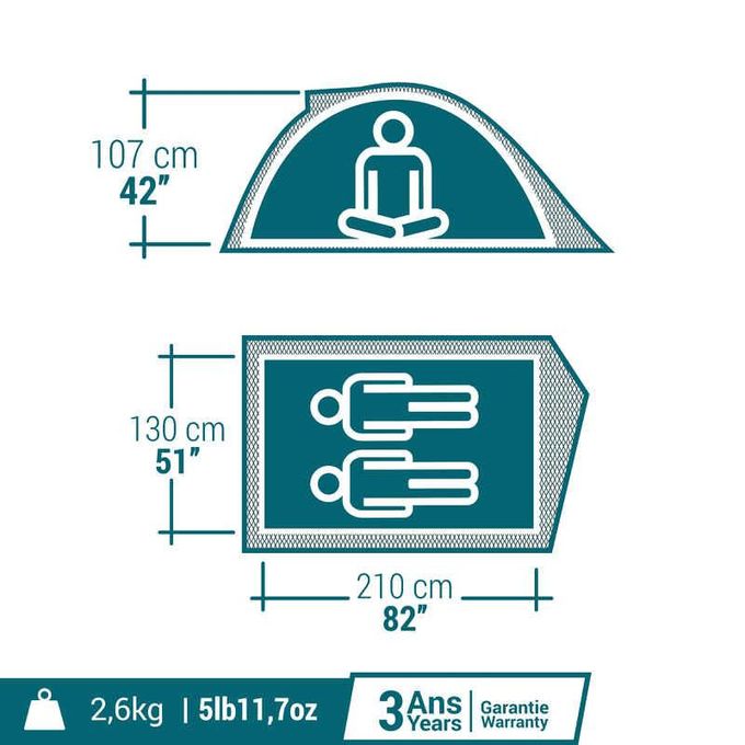 2 Man Tent - Mh100 — view 3