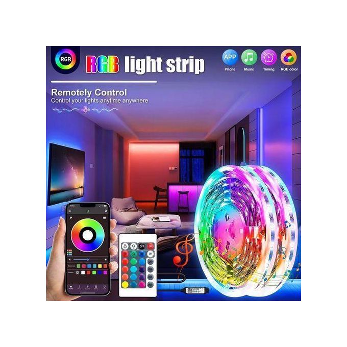 20M RGB Bluetooth Control LED Strip Lights 12V USB Color Changing TV PC Back Light