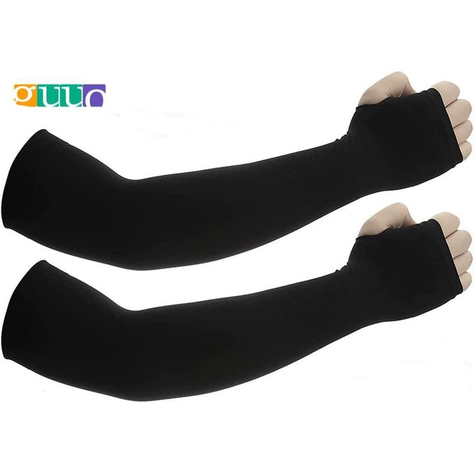 2pcs GUUO Sun Protection Ice Sleeves With Thumb Holes for Men Boys,Cooling