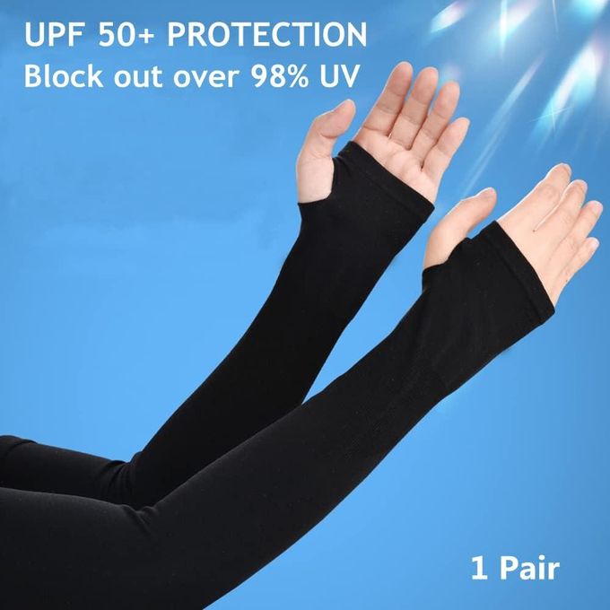 2pcs GUUO Sun Protection Ice Sleeves With Thumb Holes for Men Boys,Cooling — view 2