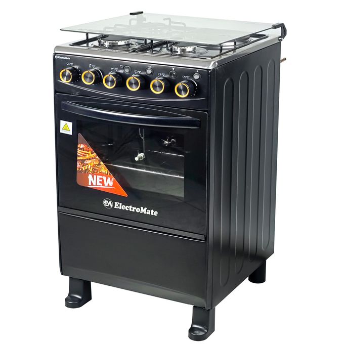 3 Gas + 1 Electric 4 Burners Free Standing Gas Cooker Cooking Range with 50L Oven — view 2