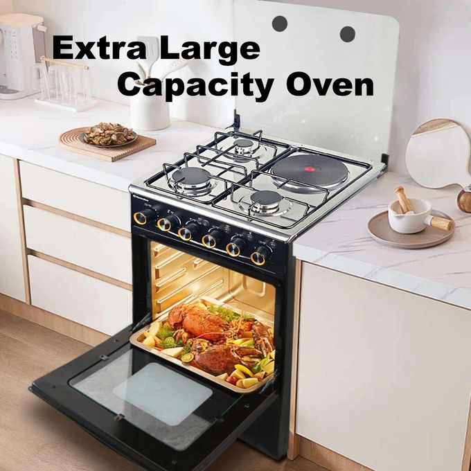 3 Gas + 1 Electric 4 Burners Free Standing Gas Cooker Cooking Range with 50L Oven — view 3