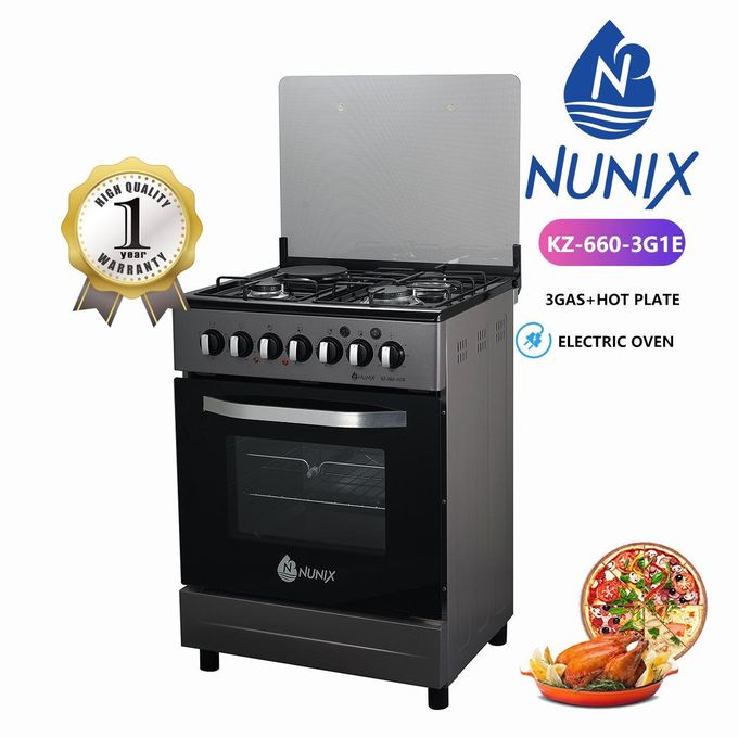 3 Gas Jet Pool Burners + 1 Electric Hotplate, Electric oven 60x60+FREE 6KG — view 2