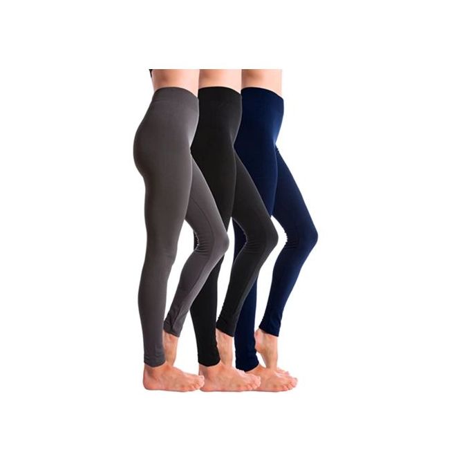 3 Pack High-Waist Leggings - Super Stretchy, Thick Fabric, Freesize, Women's Gym &