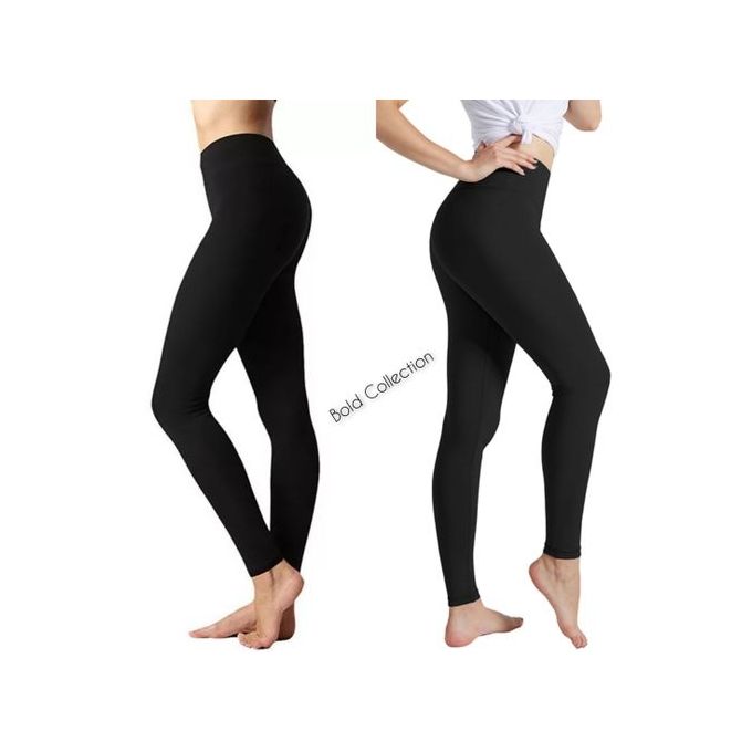 3 Pack High-Waist Leggings - Super Stretchy, Thick Fabric, Freesize, Women's Gym & — view 3
