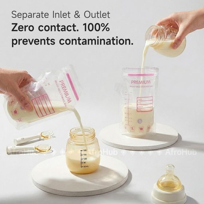 30Pcs Premium Breast Milk Storage Bags (250ml) - Smart Temperature Sensing, BPA-Free — view 3