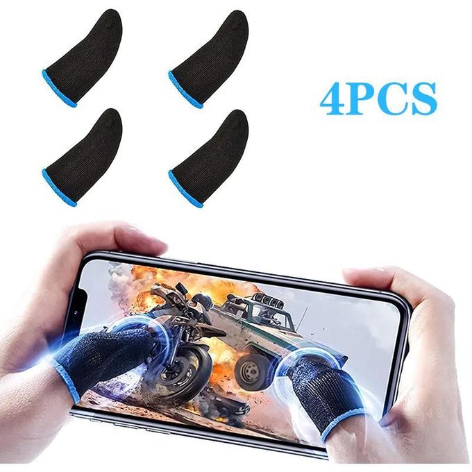 4 pcs Carbon Fingers Sleeve Anti Sweat Gamer Finger Covers for All Touchscreen (2