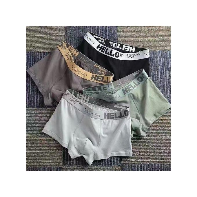 4in1 Men's Flat Angle Underwear - (black, Light Gray, Gray, Green)