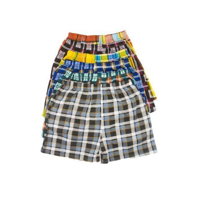 6Pcs Soft Cotton Checked Men's Boxers - Multicolor (Sizes 28-32)