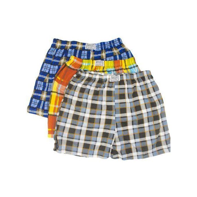 6Pcs Soft Cotton Checked Men's Boxers - Multicolor (Sizes 28-32) — view 3