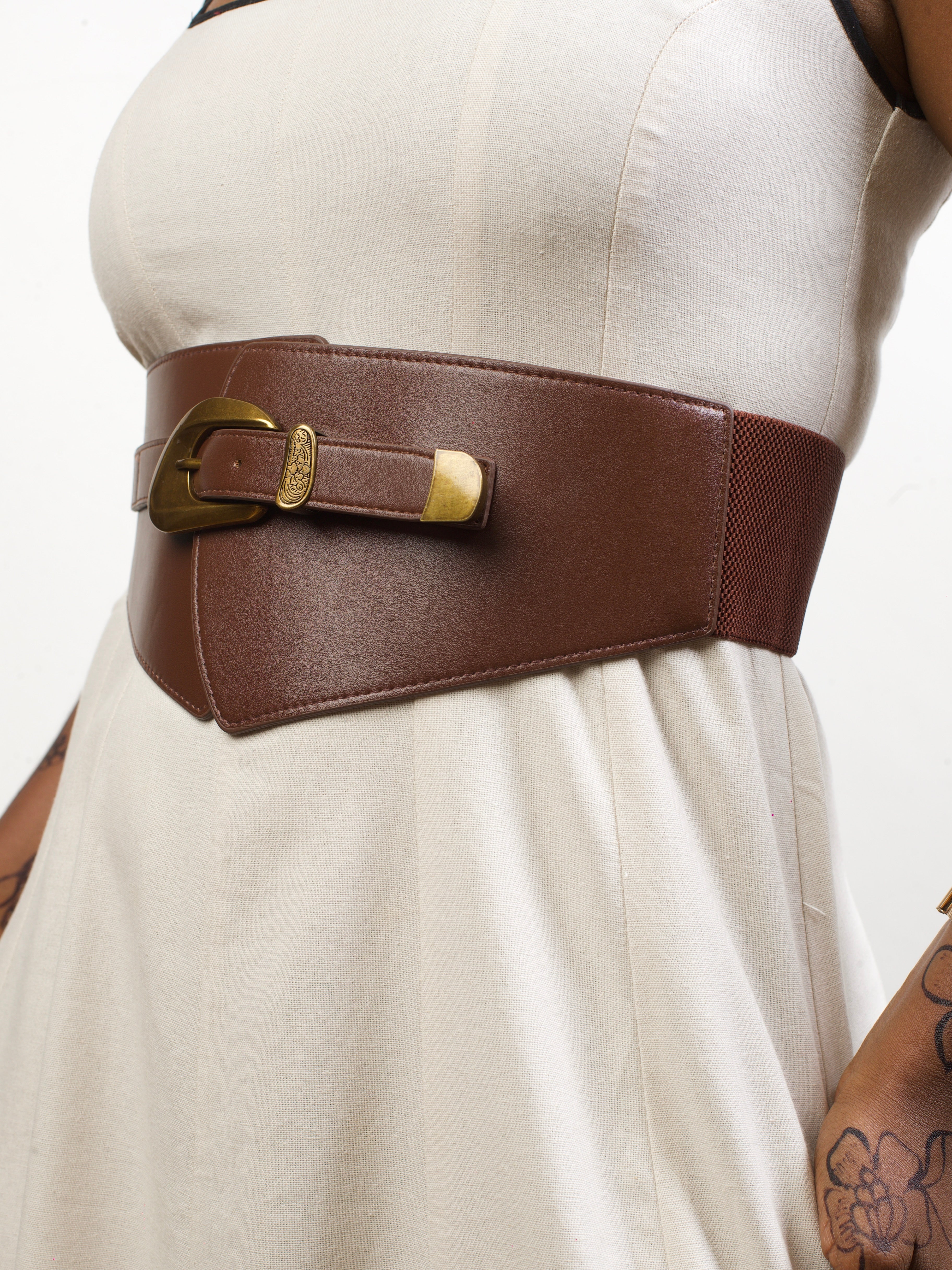 Afrodame Corset Belt -Brown — view 2