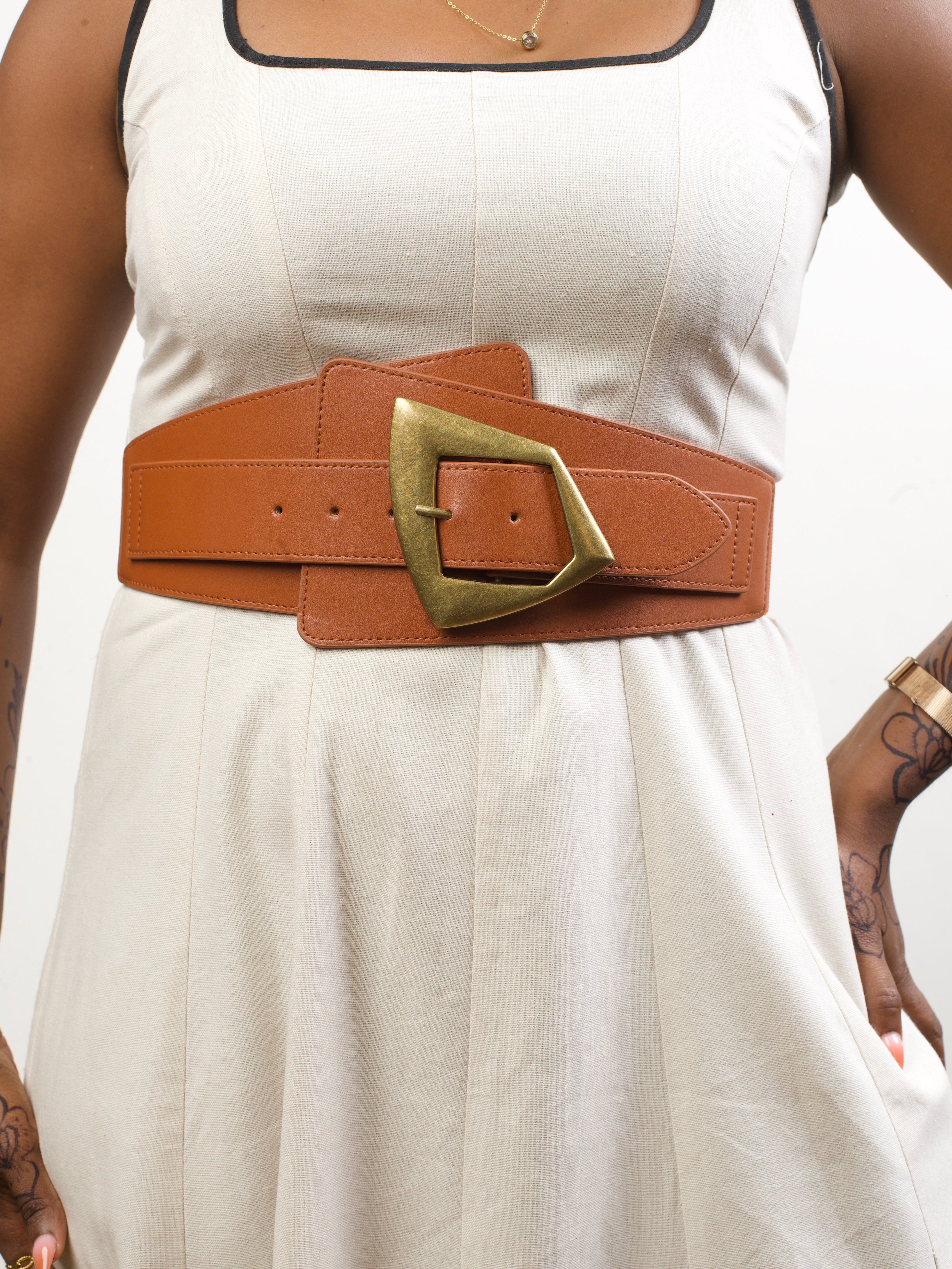 Afrodame Corset Belt - Brown — view 2
