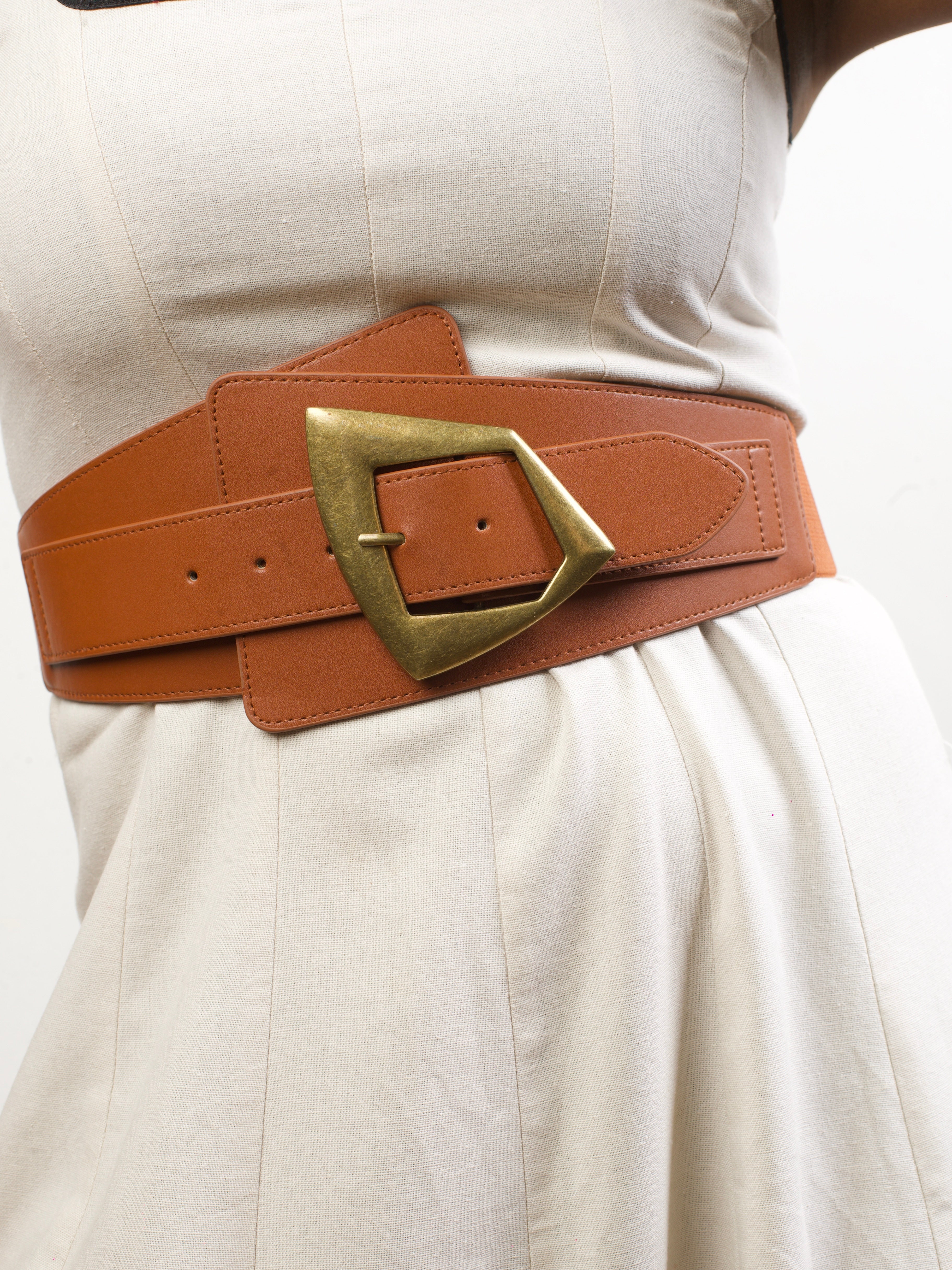 Afrodame Corset Belt - Brown — view 3