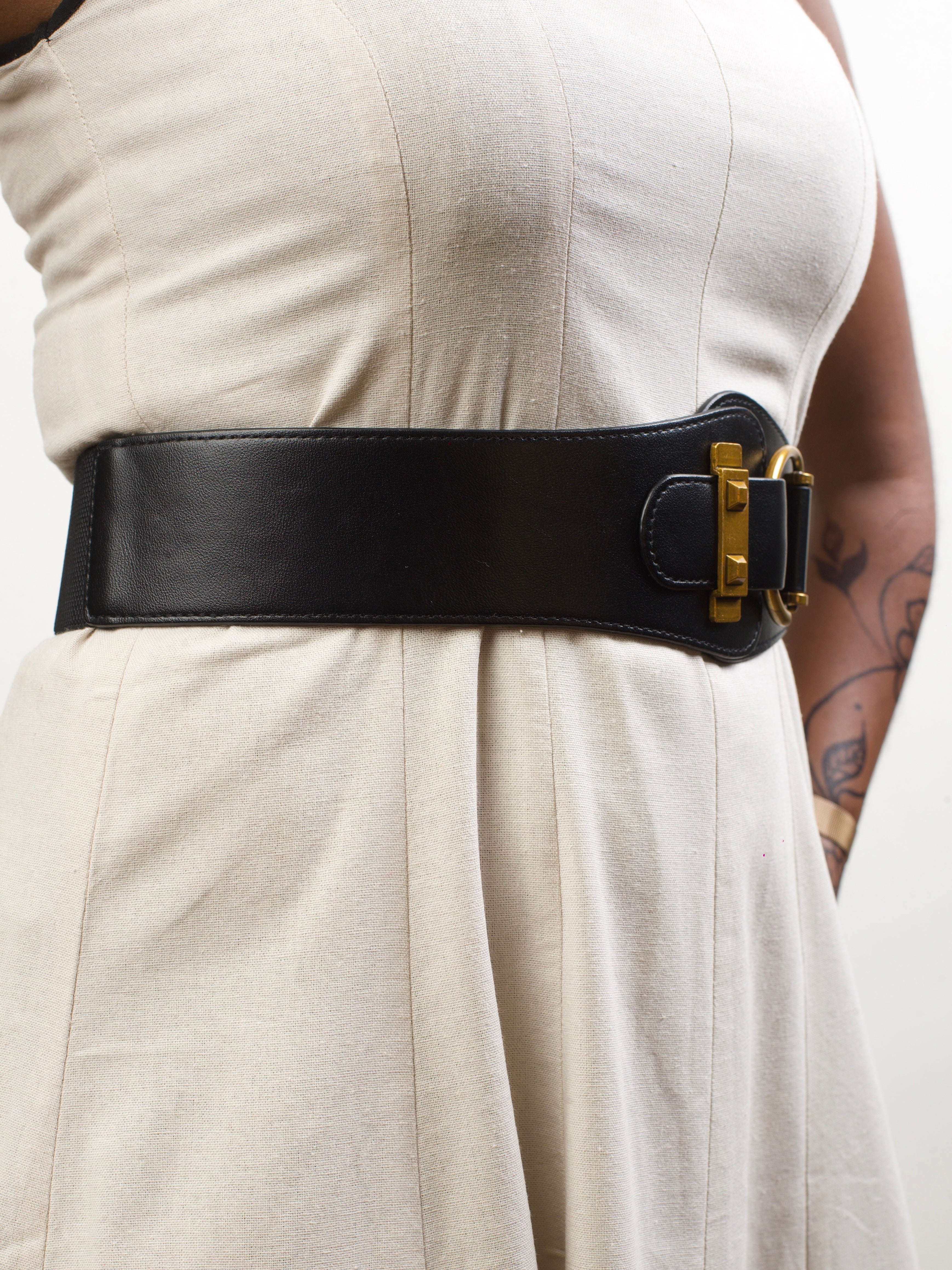 Afrodame Wide Belt - Black — view 2