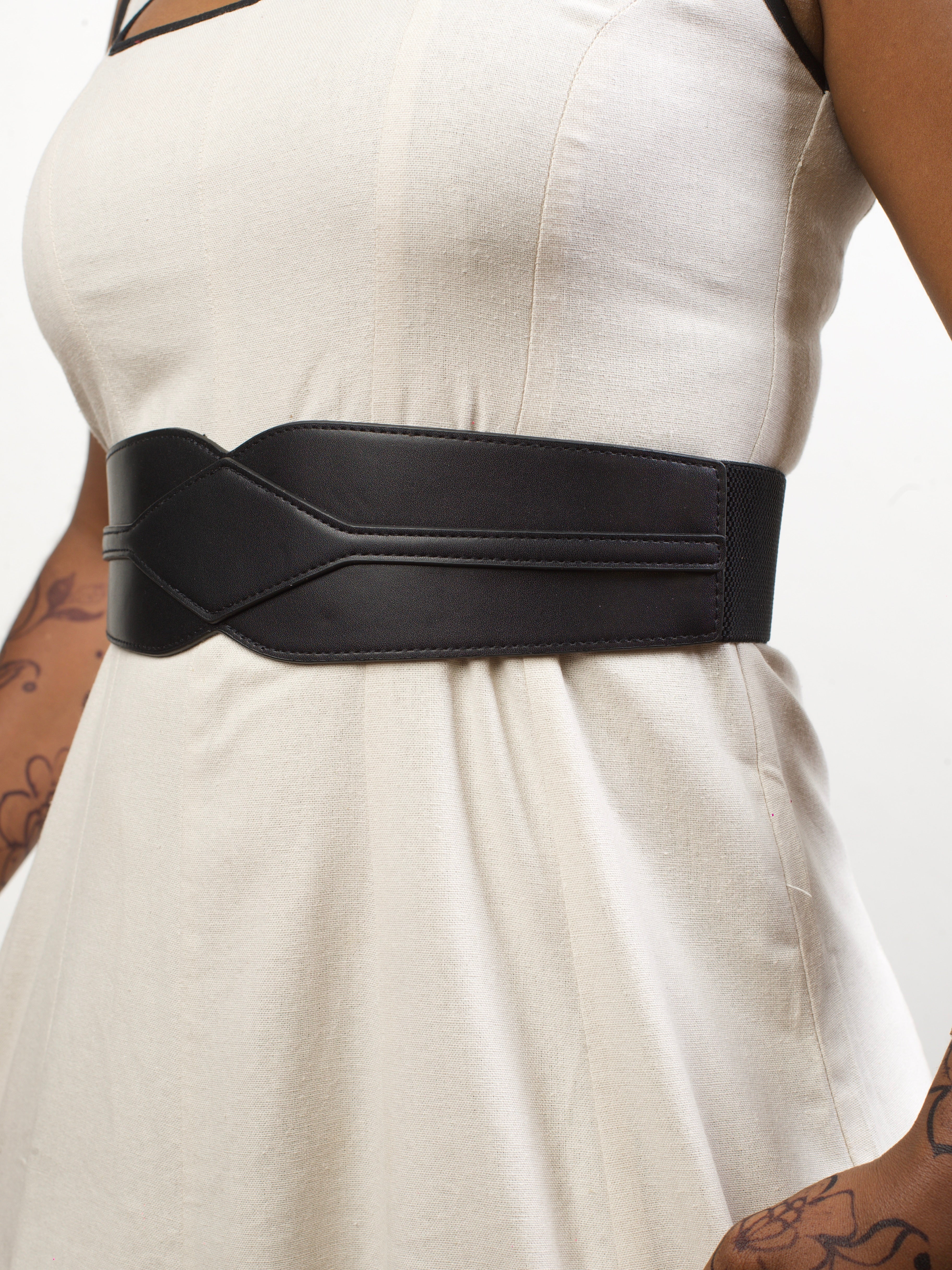 Afrodame Wide Belt - Black — view 2