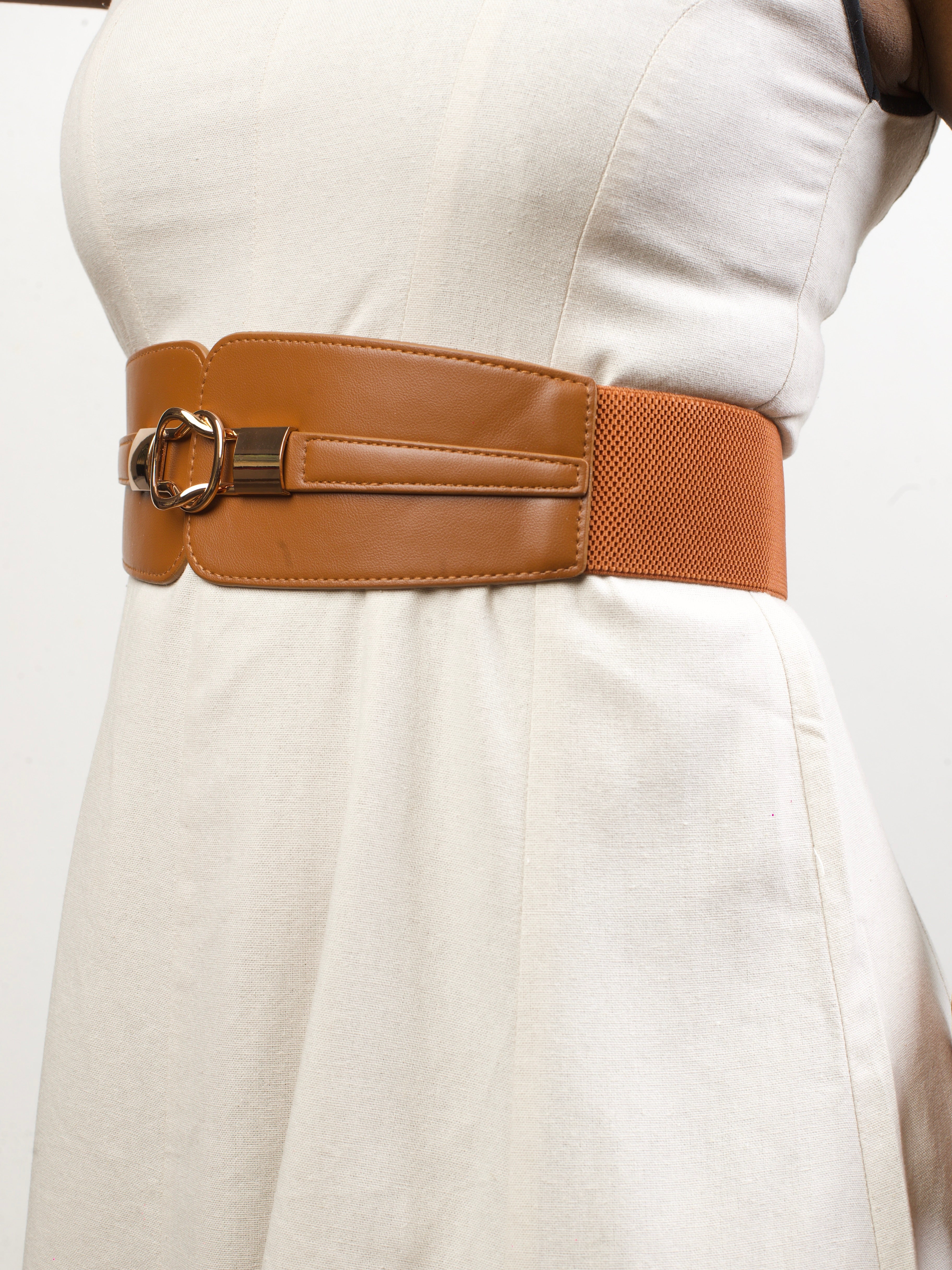 Afrodame Wide Belt - Brown — view 3