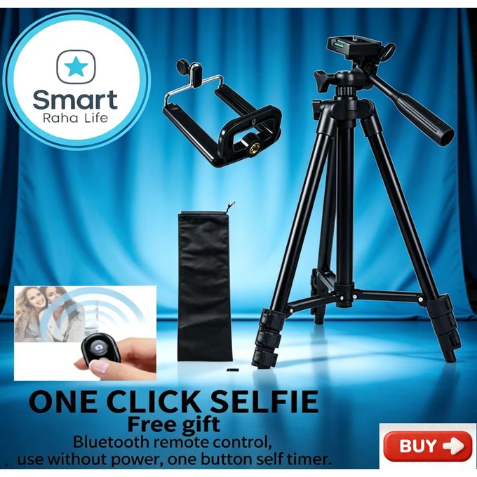 Aluminum Alloy Tripod, Adjustable Portable Tripod Stand Compatible with All — view 2