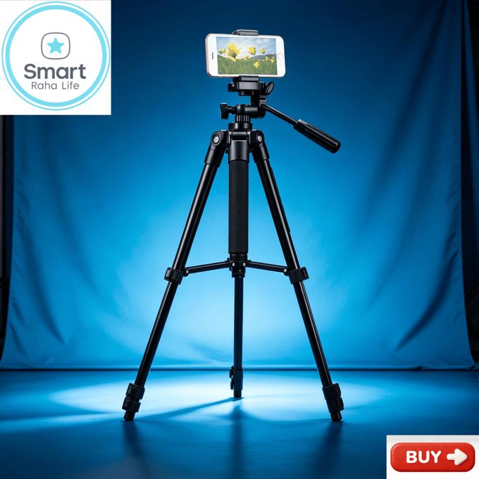 Aluminum Alloy Tripod, Adjustable Portable Tripod Stand Compatible with All — view 3