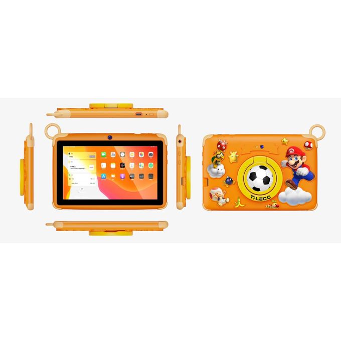 Android 12 7 Inch Kid Tablet Dual Camera 4GB RAM 128GB 4000mAh orange