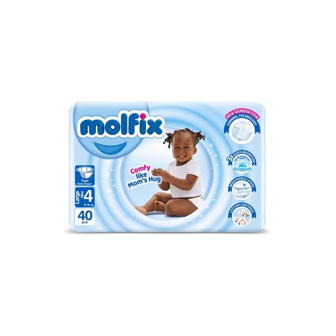 Baby Diaper (Large) No 4,Twin Pack (9-15 Kg) - 40 pieces