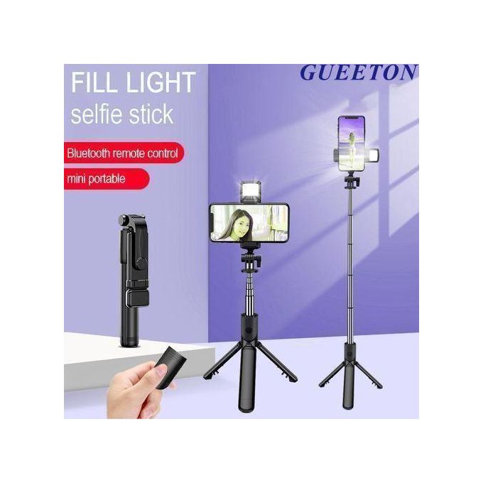 Bluetooth Selfie Stick Tripod + Fill Light +Shutter Remote