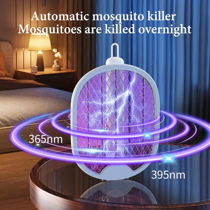 Bug Zapper Racket 2-in-1 Electric Fly Swatter, USB Rechargeable, 4000V High-Voltage — view 2